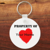 Porte-clés Valentine Propriété De (Recto)