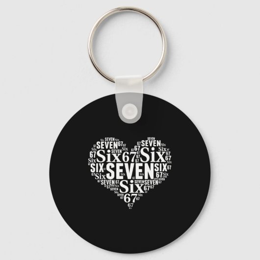 Porte-clés Valentine’s Day 67 Meme 67th Birthday 6 7 Valentin (Recto)