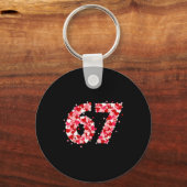 Porte-clés Valentine’s Day 67 Meme With Hearts Funny Six Seve (Recto)