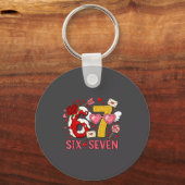Porte-clés Valentine’s Day Funny 67 Meme Six Seven 6 7 Hearts (Recto)