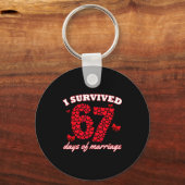 Porte-clés Valentine’s Day I Survived 67 Days Of Dating Funny (Recto)