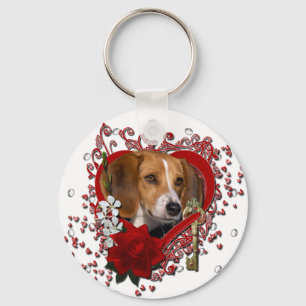 Porte-clés Valentines - clé à mon coeur - beagle