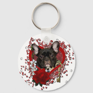 Porte-clés Valentines - Clé de mon coeur - French Bulldog