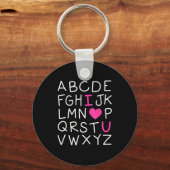 Porte-clés Valentines Day Abc I Love You Alphabet Teacher Gir (Recto)