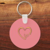 Porte-clés Valentine's Day Be Mine Design with Heart, Citatio (Verso)