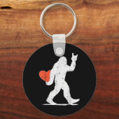 Porte-clés Valentines Day Bigfoot Rock Heart Sasquatch Femmes (Recto)