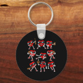 Porte-clés Valentines Day Heart Baseball Hitter Pitcher Fun B (Recto)