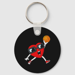 Porte-clés Valentines Day Heart Dunking A Basketball Boys Gir