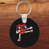 Porte-clés Valentines Day Heart Karate Kick Fun Boys Girls Ki (Recto)