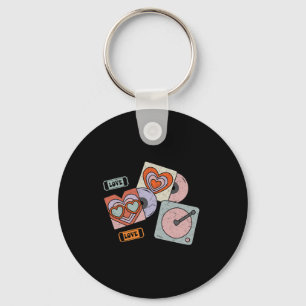 Porte-clés Valentines Day Heart Retro Super Cds Music Lots