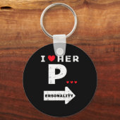 Porte-clés Valentines Day I Love Her Ity Matching Couple Men  (Recto)