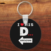 Porte-clés Valentines Day I Love His Dedication Matching Coup (Recto)