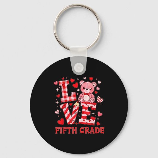 Porte-clés Valentine's Day Love Fifth Grade Teacher  (Recto)