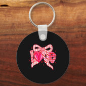 Porte-clés Valentines Day Love Funny Coquette Bow Checkered N (Recto)