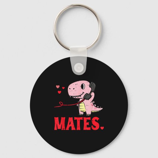 Porte-clés Valentines Day Matching Soulmates Mates Dino Coupl (Recto)