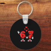 Porte-clés Valentine's Day Six Seven Hearts 6 7 Meme Gen Alph (Recto)