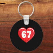 Porte-clés Valentine's Day Six Seven Hearts 6 7 Meme Gen Alph (Recto)