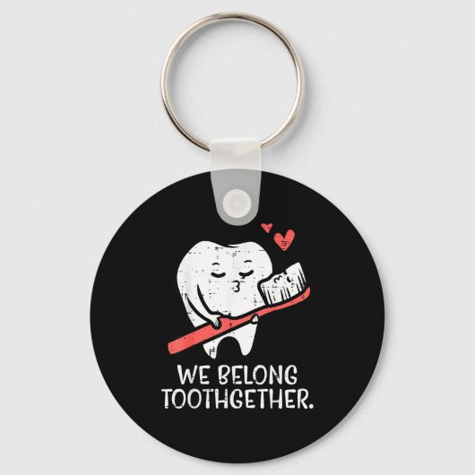 Porte-clés Valentines Day Tooth Brush We Belong Together Dent (Recto)