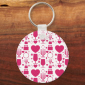 Porte-clés Valentines éléments de jour motif (Recto)