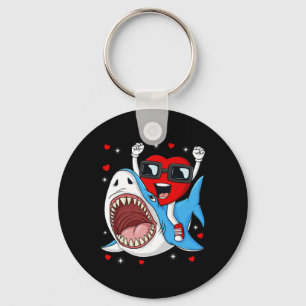Porte-clés Valentines Jour Coeur équitation Requin amusant En