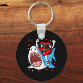 Porte-clés Valentines Jour Coeur équitation Requin amusant En (Recto)