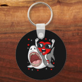 Porte-clés Valentines Jour Coeur équitation Requin amusant En (Verso)