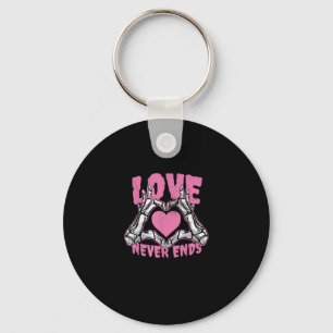 Porte-clés Valentines Jour Coeur Squelette Mains Coeur