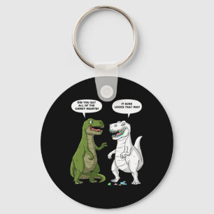 Porte-clés Valentines Jour Dinosaure T Rex Coeurs Amusants Fi