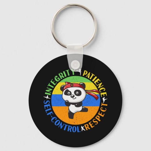 Porte-clés Valeurs des arts martiaux - Garçons Karate Mindset (Recto)