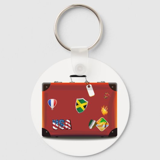 Porte-clés Valise en cuir vintage (Recto)