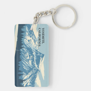 Porte-clés Vallée de Yosemite en hiver : Parc national rétro