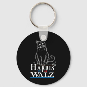 Porte-clés Valse 2024 Élection Chat Drôle Kamala Harris Tim W
