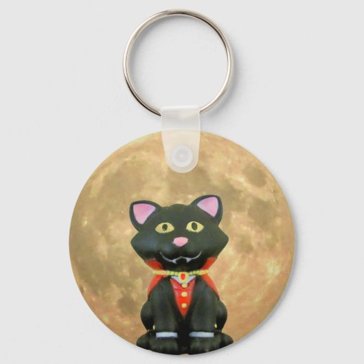 Porte-clés Vampire Chat et Pleine lune (Recto)
