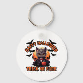 Porte-clés Vampire Chat Halloween Citrouille Chat Éffrayant F (Recto)