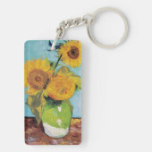 Porte-clés Van Gogh - 3 tournesols dans un vase (Dos)