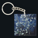 Porte-clés Van Gogh Almond Blossoms Midnight Blue<br><div class="desc">Midnight Blue Almond Blossoms par Vincent Van Gogh modification de couleur copyright 2sweet4wordsDesigns/ PureVintage Love Midnight Blue Almond Blossoms pour une touche artistique au style personnel, mariage, Baby shower, cadeaux de bureau ou fête du printemps : Célébrez vos occasions spéciales avec la beauté enchanteresse des fleurs d'amandes de Vincent Van...</div>