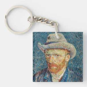 Porte-clés Van Gogh - Autoportrait au chapeau de feutre gris