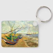 Porte-clés Van Gogh Bateaux de pêche sur la plage de Saintes  (Recto)