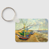 Porte-clés Van Gogh Bateaux de pêche sur la plage de Saintes  (Verso)