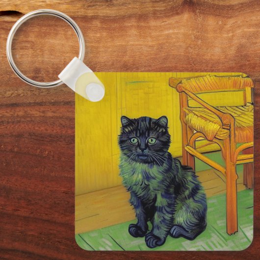Porte-clés Van Gogh Black Cat (Recto)
