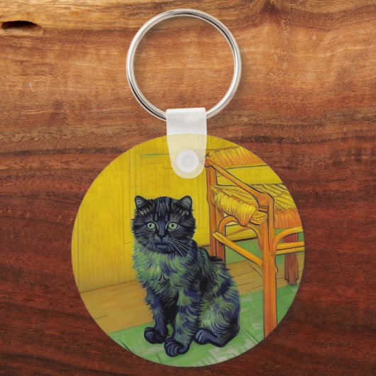Porte-clés Van Gogh Black Cat (Recto)