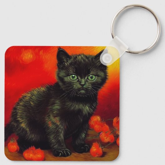 Porte-clés Van Gogh Black Kitten (Dos)