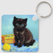 Porte-clés Van Gogh Black Kitten avec fils (Dos)