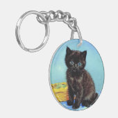 Porte-clés Van Gogh Black Kitten avec fils (Devant gauche)