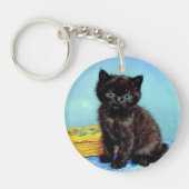 Porte-clés Van Gogh Black Kitten avec fils (Devant)