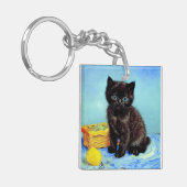 Porte-clés Van Gogh Black Kitten avec fils (Devant gauche)
