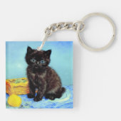 Porte-clés Van Gogh Black Kitten avec fils (Dos)