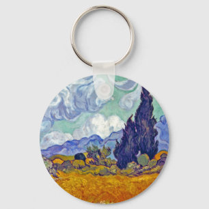 Porte-clés Van Gogh - Champ de blé avec cyprès