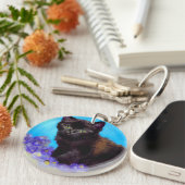 Porte-clés Van Gogh Chat et fleurs (Devant droit)