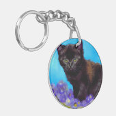 Porte-clés Van Gogh Chat et fleurs (Devant gauche)